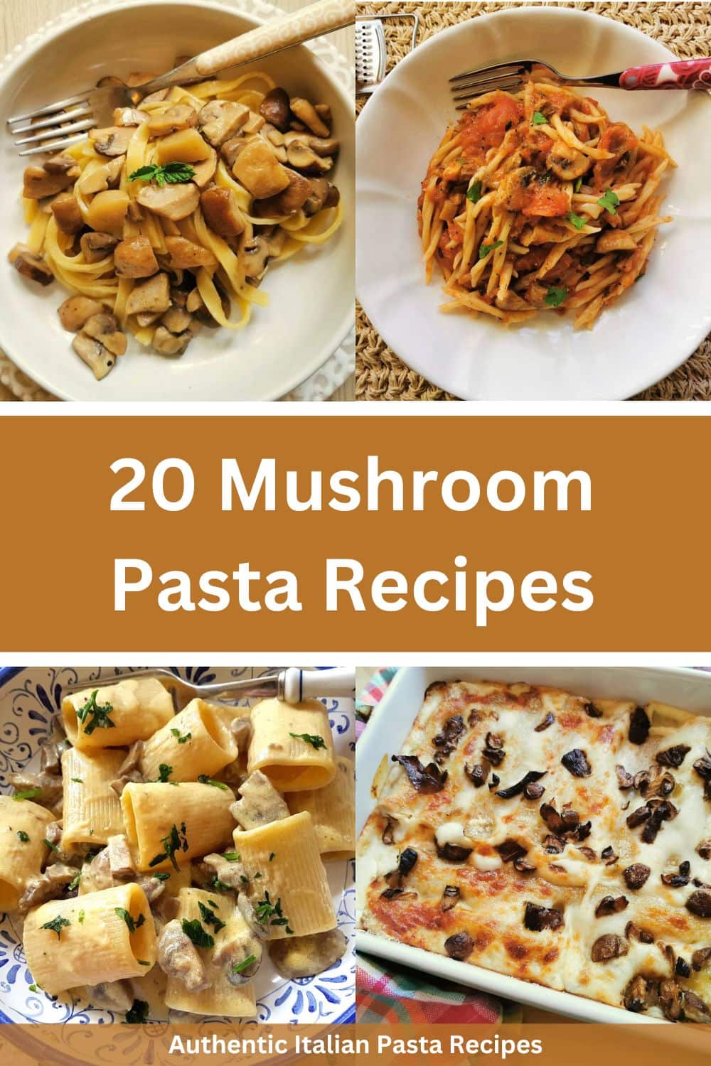 20 Mushroom pasta recipes from Italy.