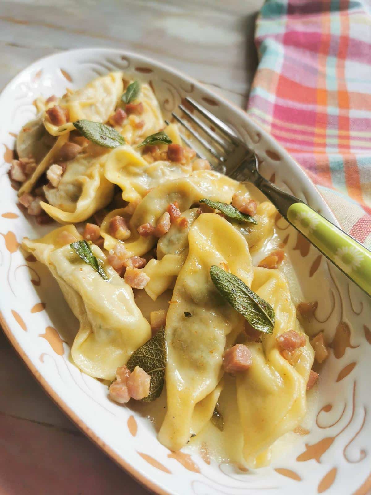 Casoncelli stuffed pasta (casonsei).