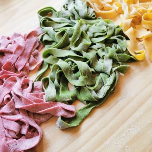 Easy 4-Ingredient Colorful Homemade Pasta—No Pasta Maker Needed