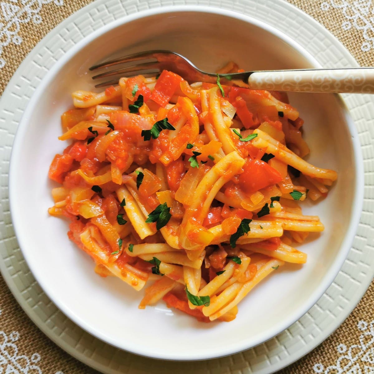 Pasta alla Peperonata (candy pepper sauce) – The Pasta Undertaking ...