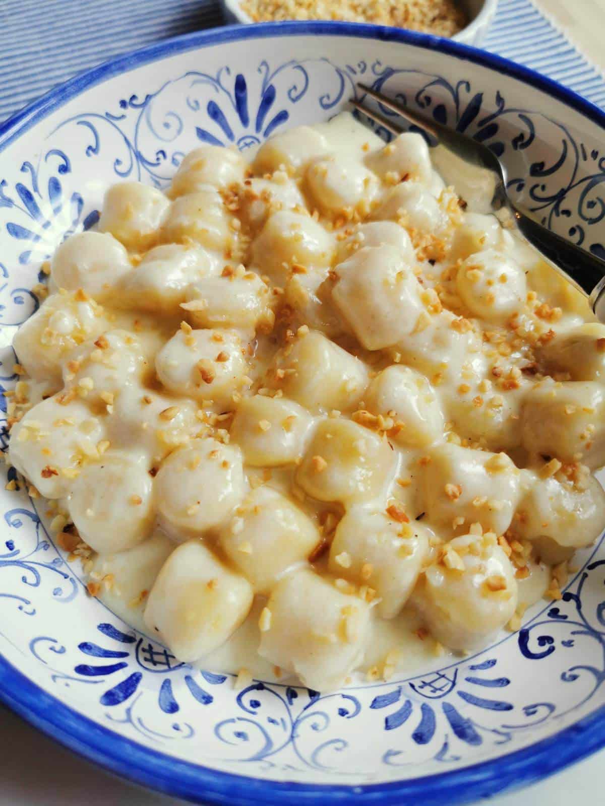 Potato gnocchi with Castelmagno cheese.