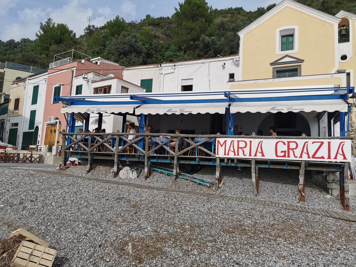 Restaurant Maria Grazia where spaghetti alla Nerano originated.